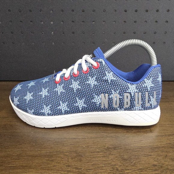NOBULL Shoes Mens 5 Womens 6.5 Blue Flag Stars American Crossfit Gym - Picture 8 of 12